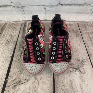 MELROSE KIDS Girl’s Tattoo Print Slip On Sneakers / Size: 8